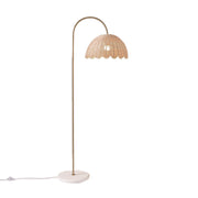 Olvara Arched Rattan Floor Lamp - Boho Chic Natural Woven Lighting